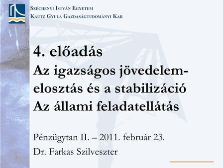 Pénzügytan II. – február 23. Dr. Farkas Szilveszter