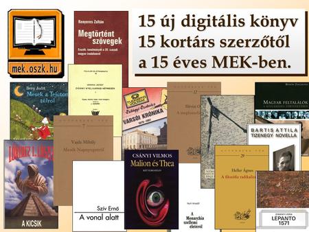 15 új digitális könyv   15 kortárs szerzőtől