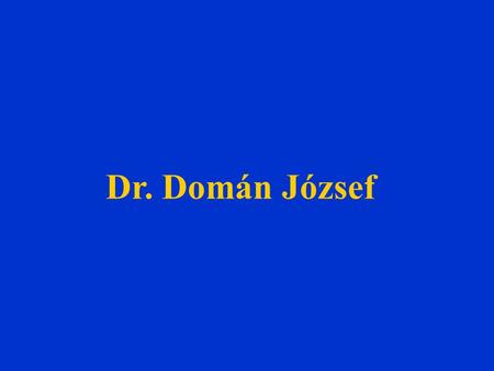 Dr. Domán József. Vesekárosodás klinikuma Wegener granulomatosisban Domán József dr. Szent Rókus Kórház Belgyógyászat 2006.11.17.