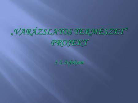 „Varázslatos természet” projekt