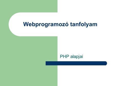Webprogramozó tanfolyam