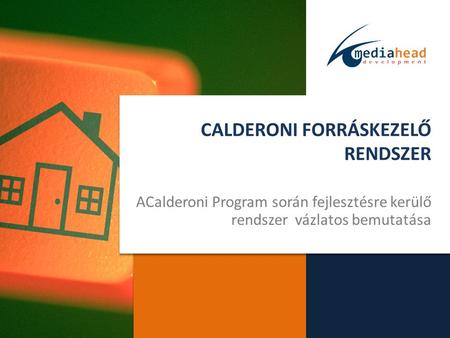 CALDERONI FORRÁSKEZELŐ RENDSZER ACalderoni Program során fejlesztésre kerülő rendszer vázlatos bemutatása.