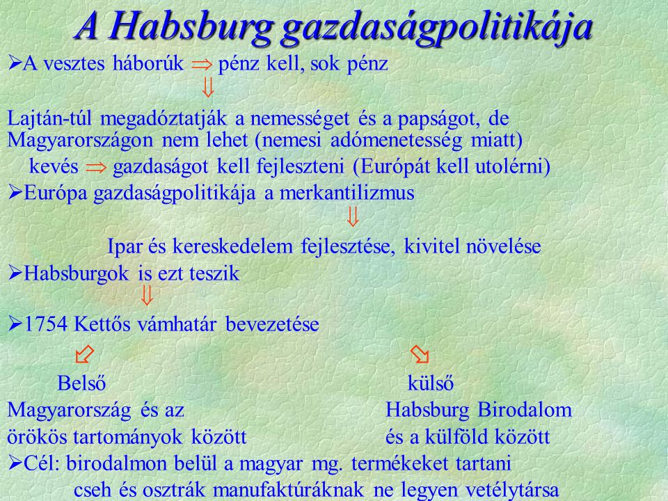 A Habsburg gazdaságpolitikája