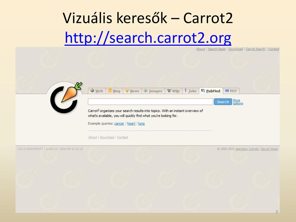 Vizuális keresők – Carrot2