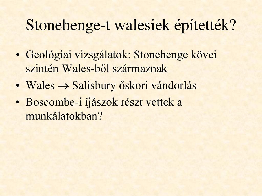 Stonehenge-t walesiek építették