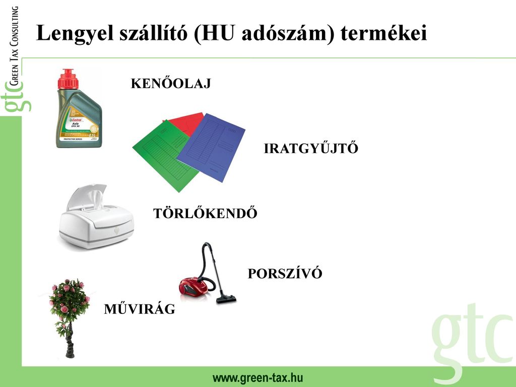 Lengyel szállító (HU adószám) termékei