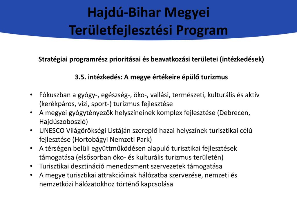 Hajdú-Bihar Megyei Területfejlesztési Program