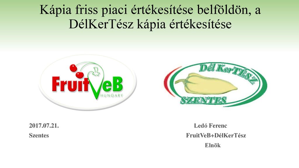 Ledó Ferenc Szentes FruitVeB+DélKerTész Elnök