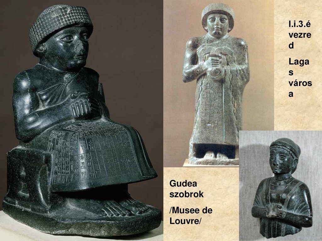 I.i.3.évezred Lagas városa Gudea szobrok /Musee de Louvre/