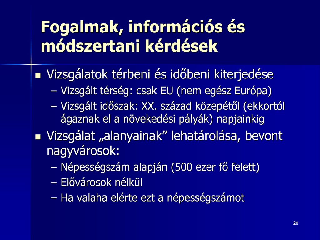 A Modern Városfejlődés Későbbi Szakaszai - Ppt Letölteni