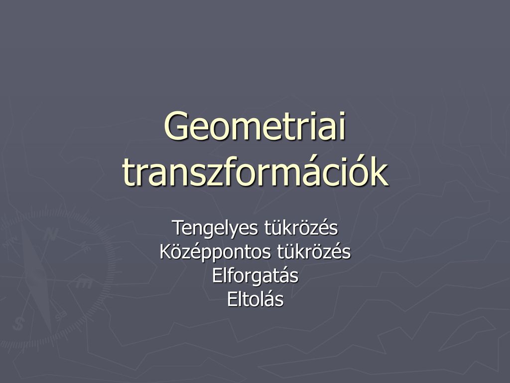 Geometriai transzformációk