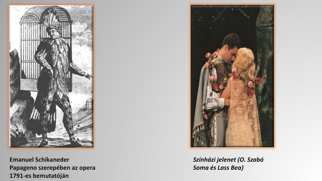 Emanuel Schikaneder Papageno szerepében az opera 1791-es bemutatóján