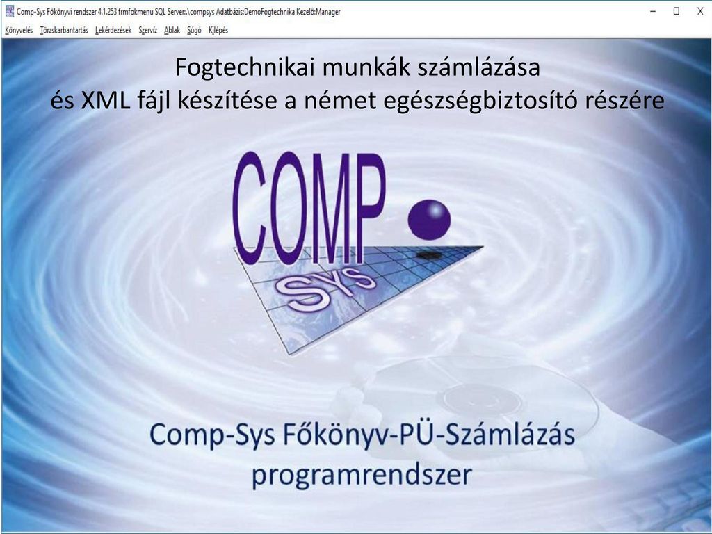 Fogtechnikai munkák számlázása és XML fájl készítése a német egészségbiztosító részére