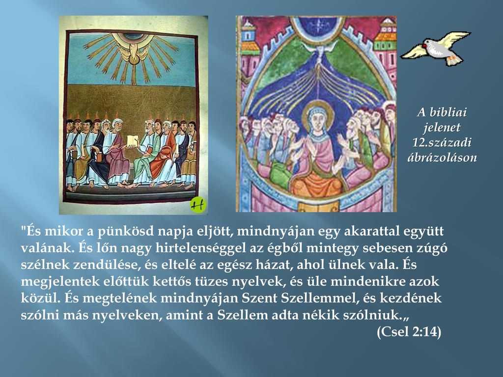 A bibliai jelenet 12.századi ábrázoláson