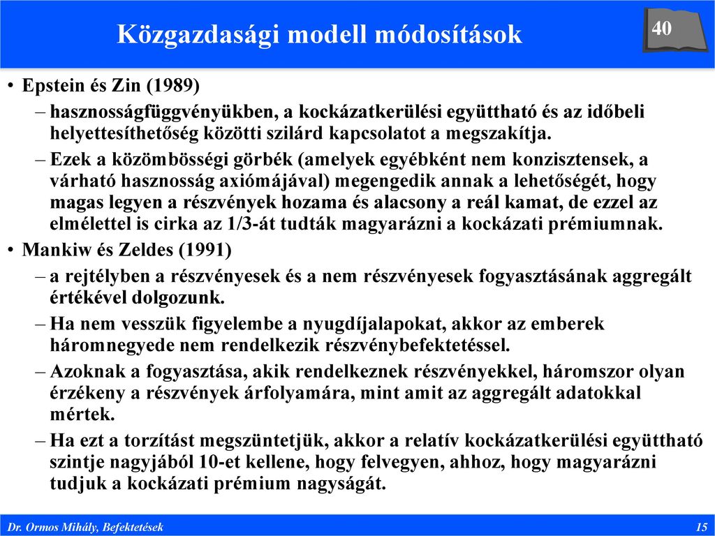 Közgazdasági modell módosítások