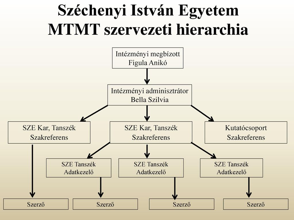 MTMT Szervezeti Hierarchia Kialakítása A Széchenyi István Egyetemen ...