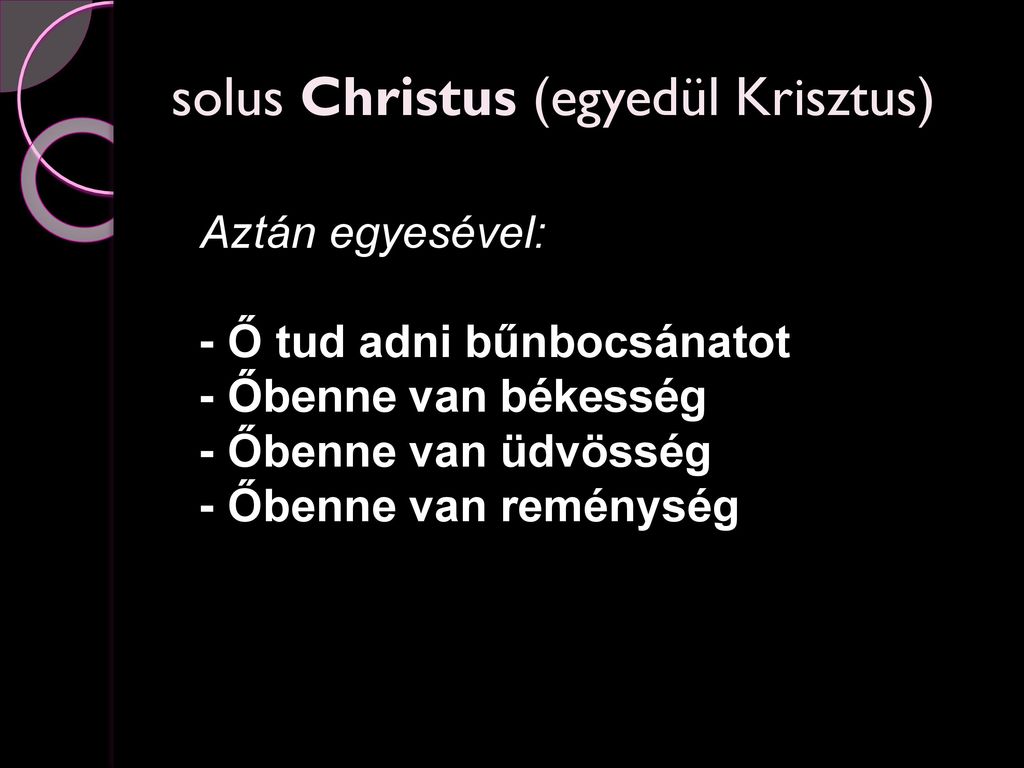 solus Christus (egyedül Krisztus)