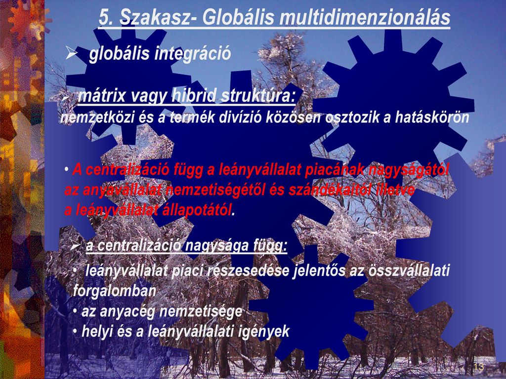 5. Szakasz- Globális multidimenzionálás