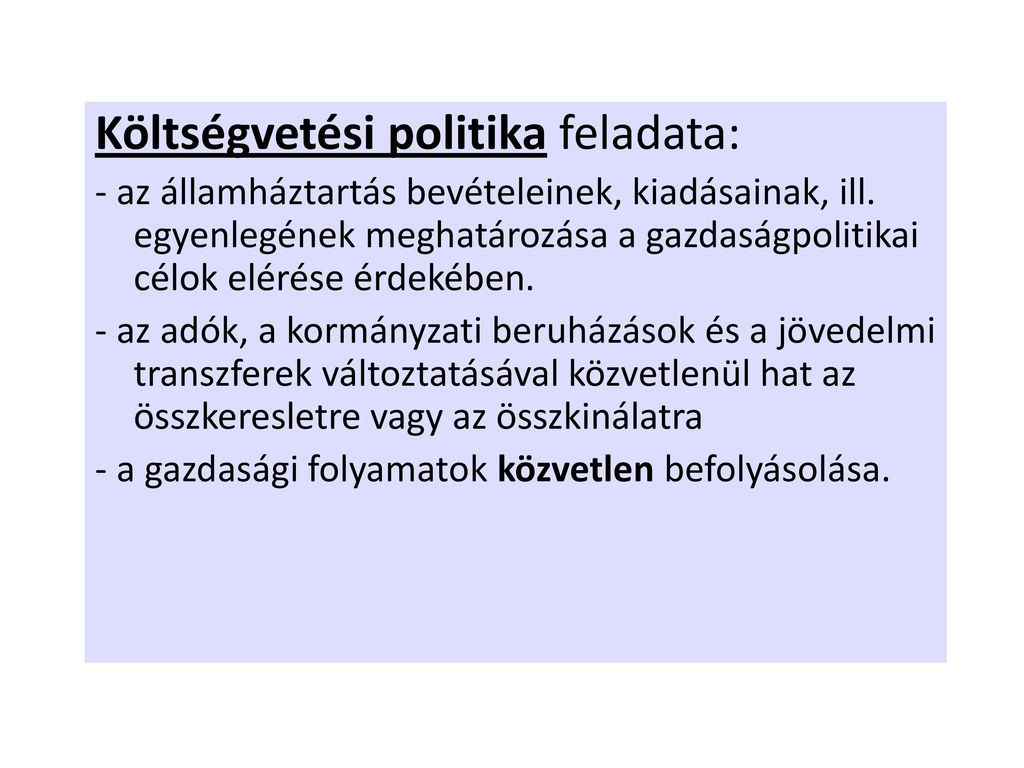 Gazdaságpolitika Közpénzügyek Ppt Letölteni