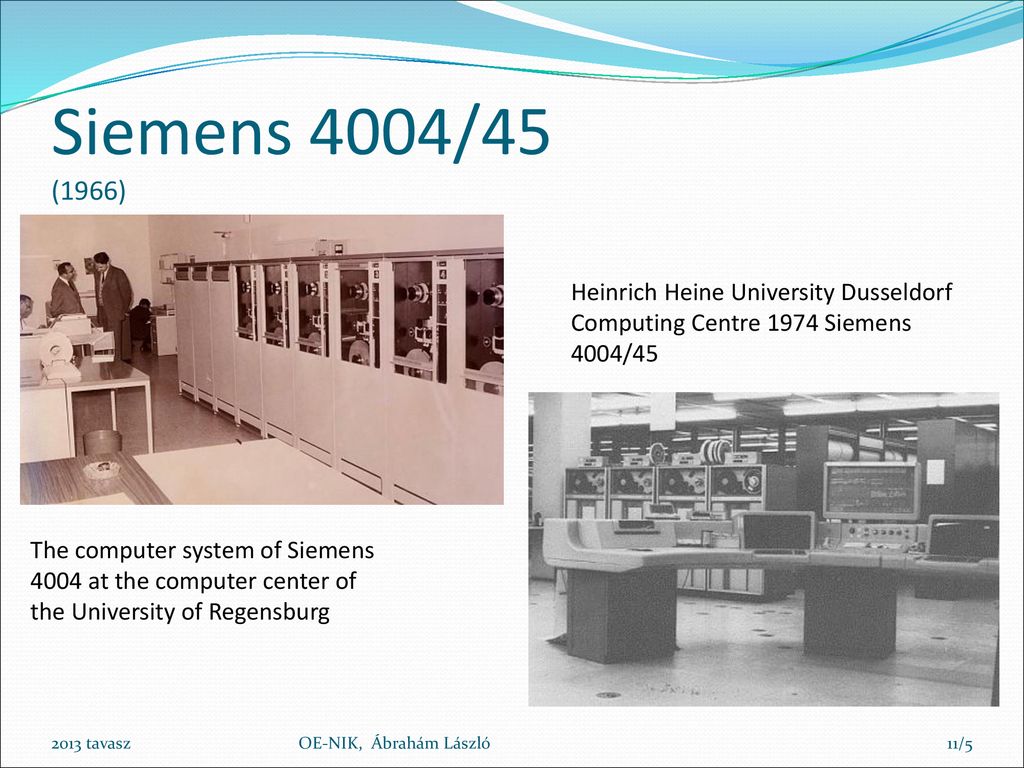 Siemens 4004/45 (1966) Heinrich Heine University Dusseldorf Computing Centre 1974 Siemens 4004/45.
