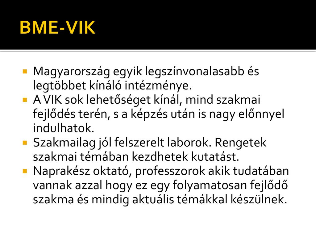 Miért Választottam A Bme Vik Et Ppt Letölteni