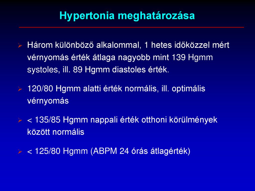 hipertónia 1-3 fokos kezelés