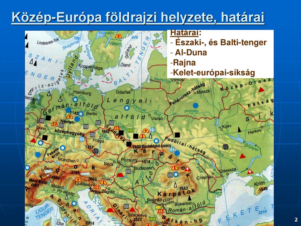Közép-Európa földrajzi helyzete, határai