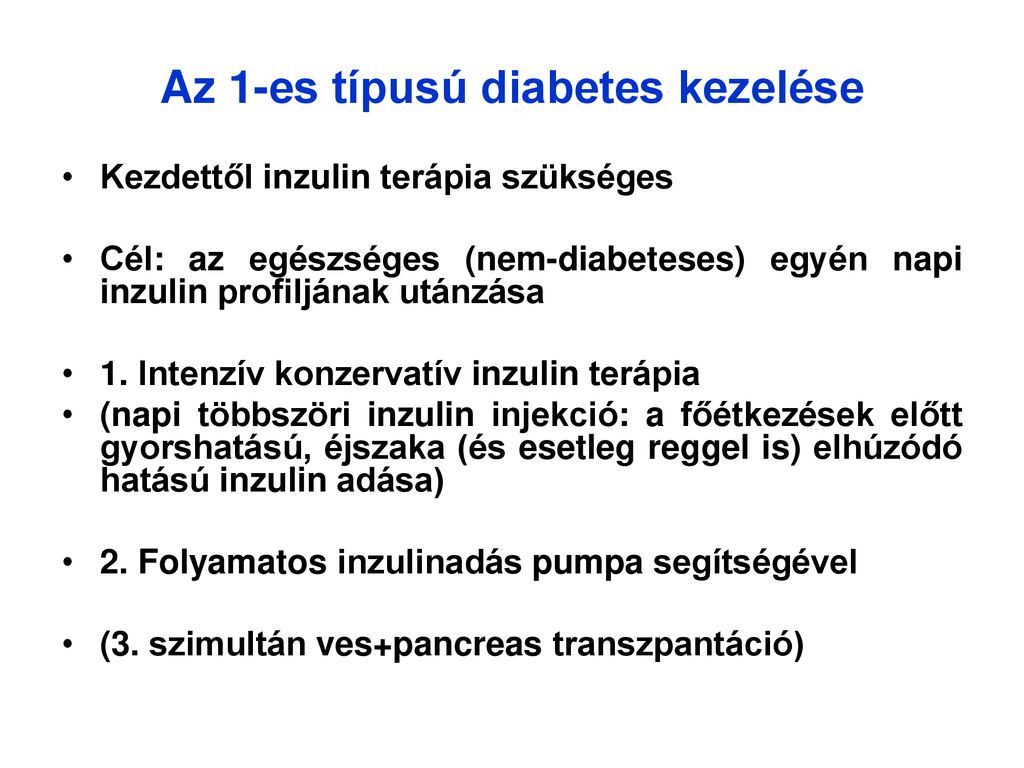1. típusú diabétesz kezelésére rendszerek