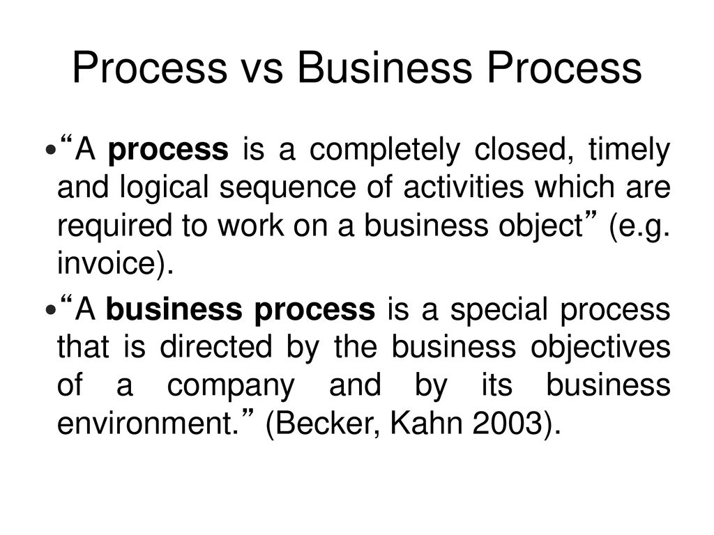 Process vs Business Process