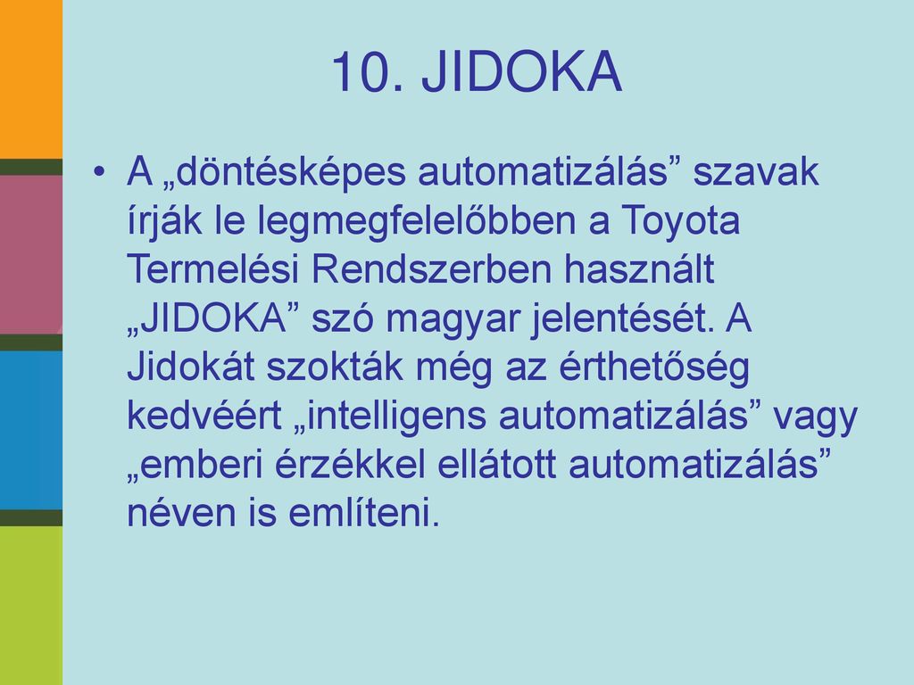 10. JIDOKA
