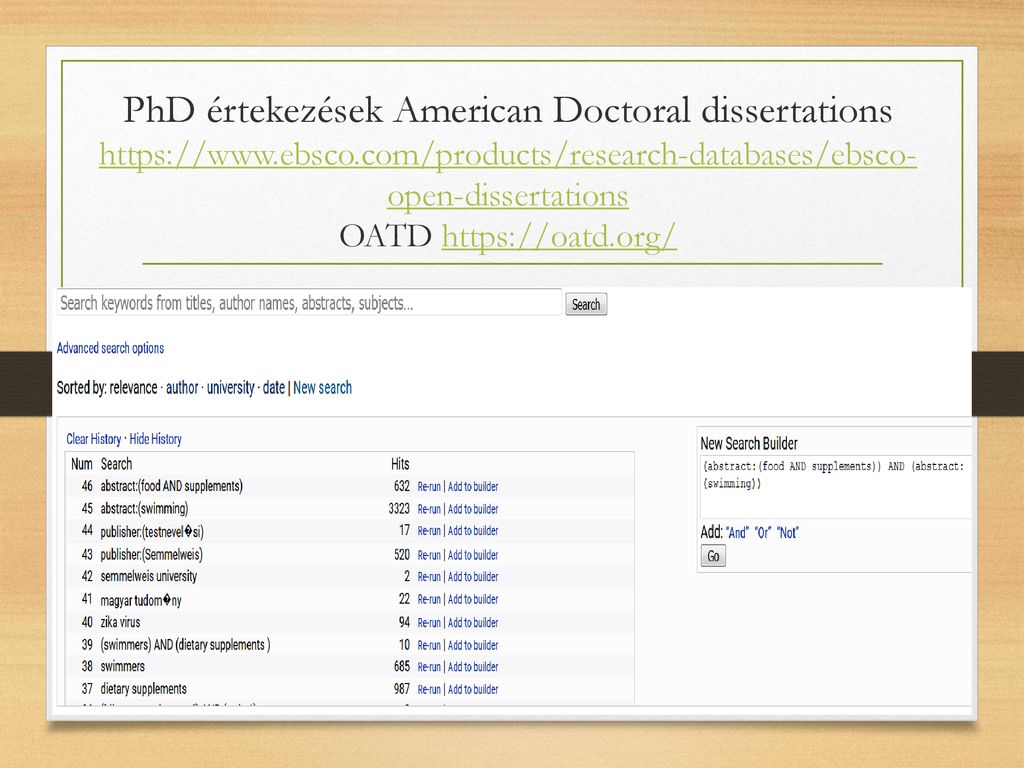 american doctoral dissertations (ebsco)