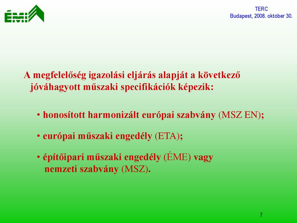 Előadó: Dr. Bánky Tamás Tudományos Igazgató ÉMI Kht. - Ppt Letölteni