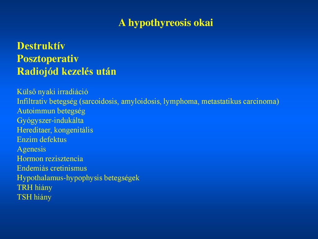 hipertónia és hypothyreosis
