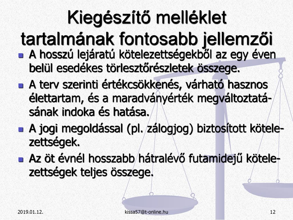 Előadás Témája: Gazdasági Események Típusai Kiegészítő Melléklet - Ppt ...