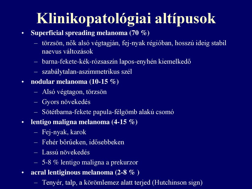 Klinikopatológiai altípusok