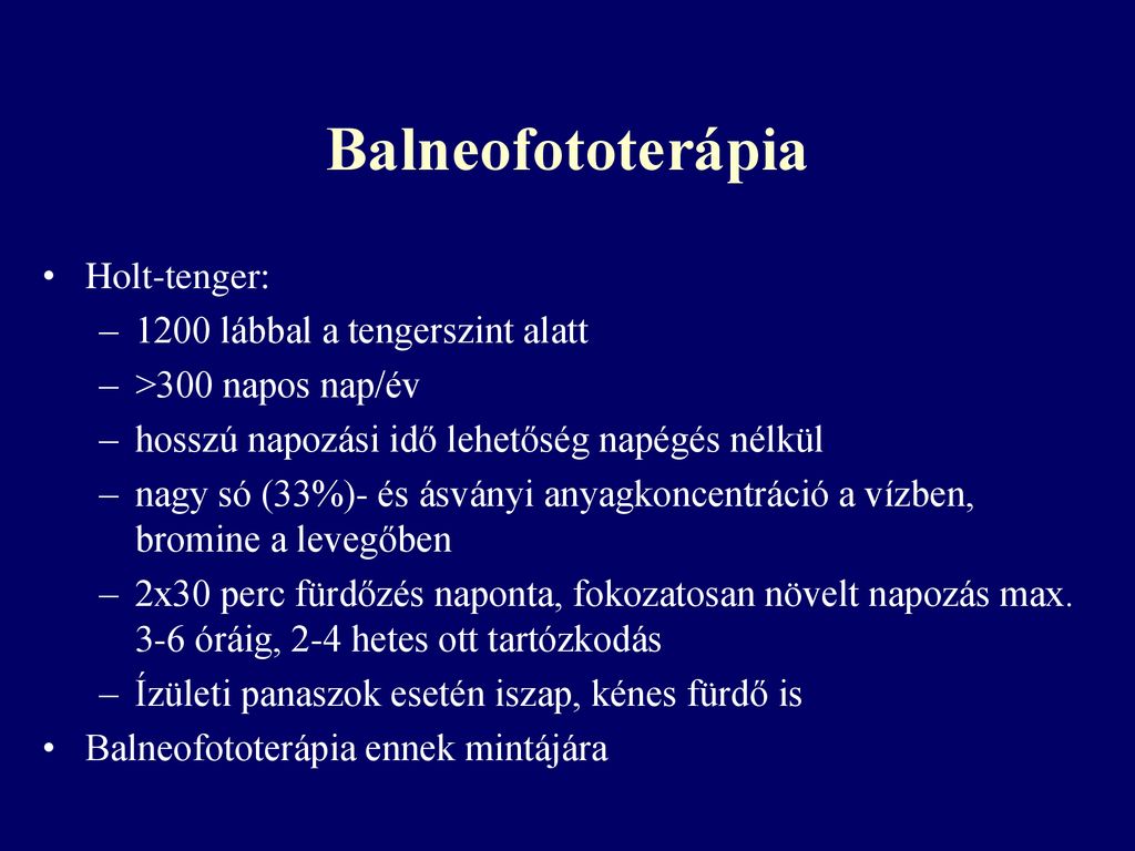 Balneofototerápia Holt-tenger: 1200 lábbal a tengerszint alatt