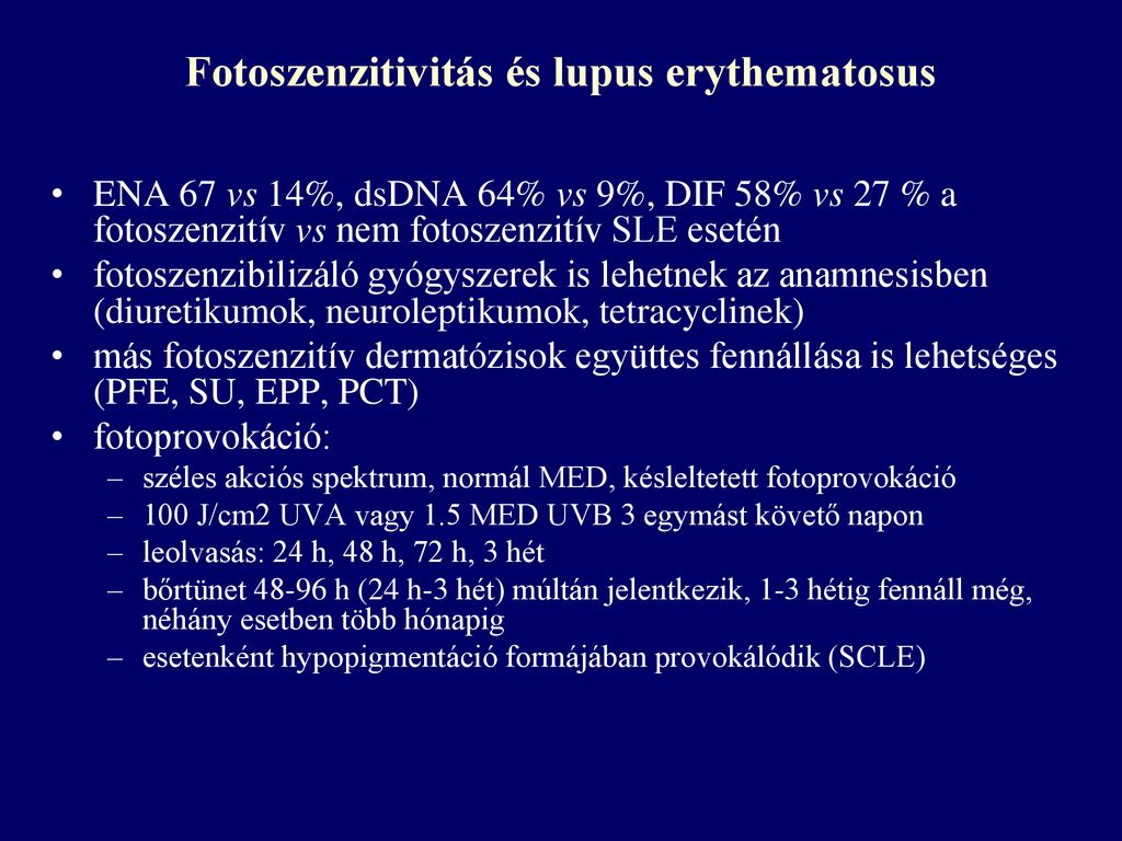 Fotoszenzitivitás és lupus erythematosus