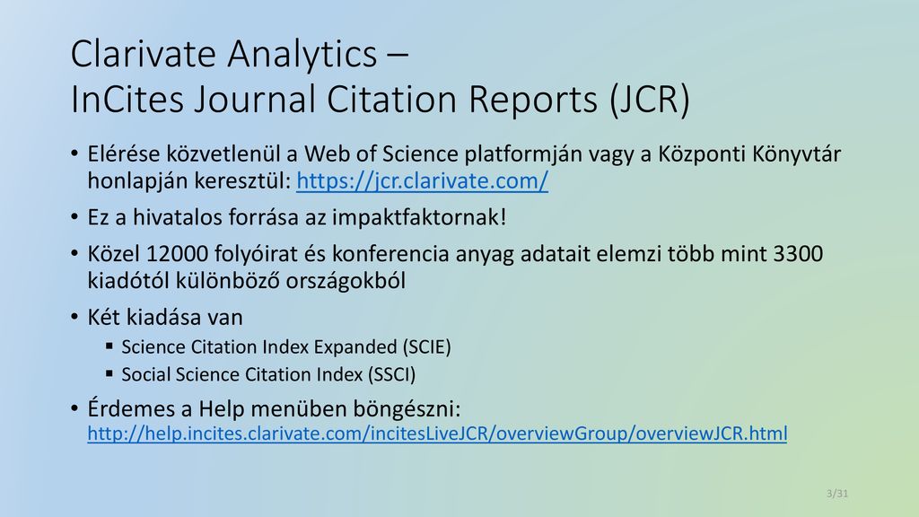 A folyóiratok tudományos mérése - ppt letölteni