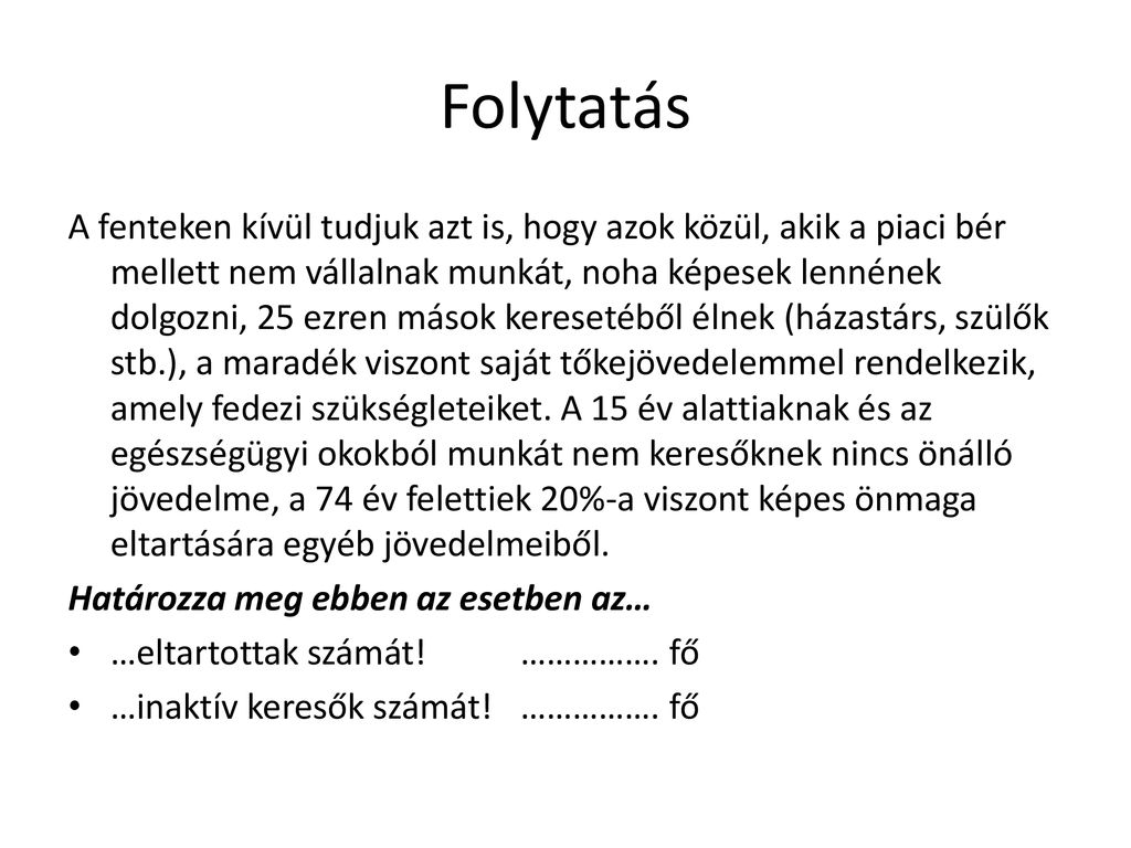 Munkagazdaságtani Feladatok 1 - Ppt Letölteni