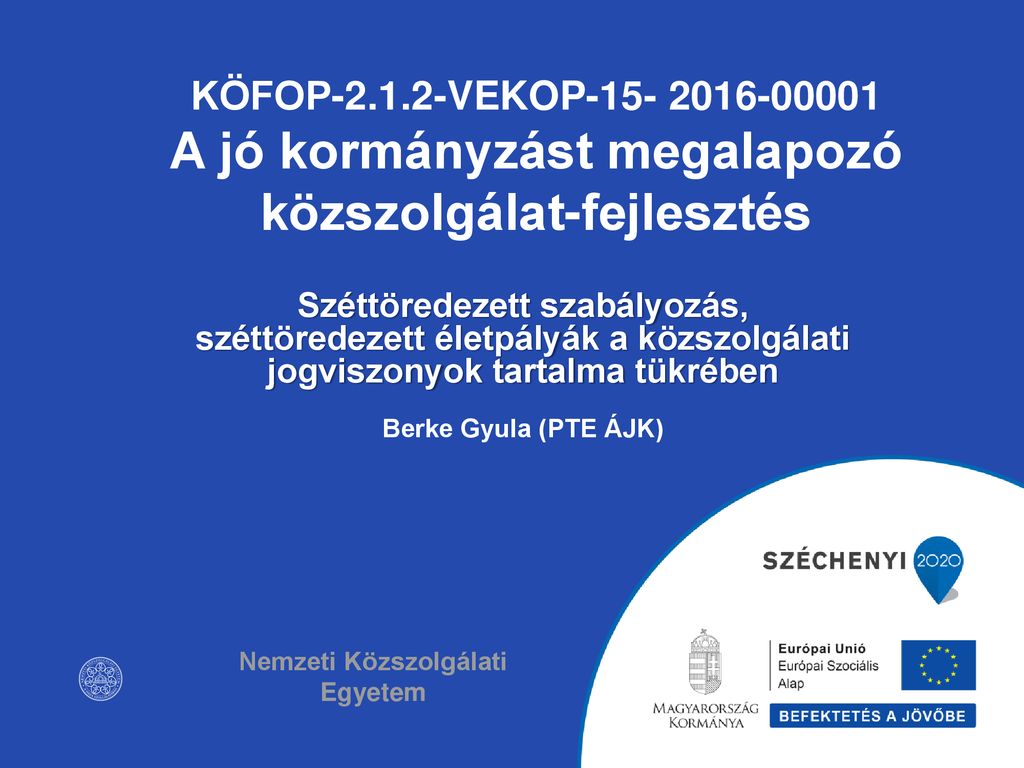 Nemzeti Közszolgálati Egyetem - Ppt Letölteni