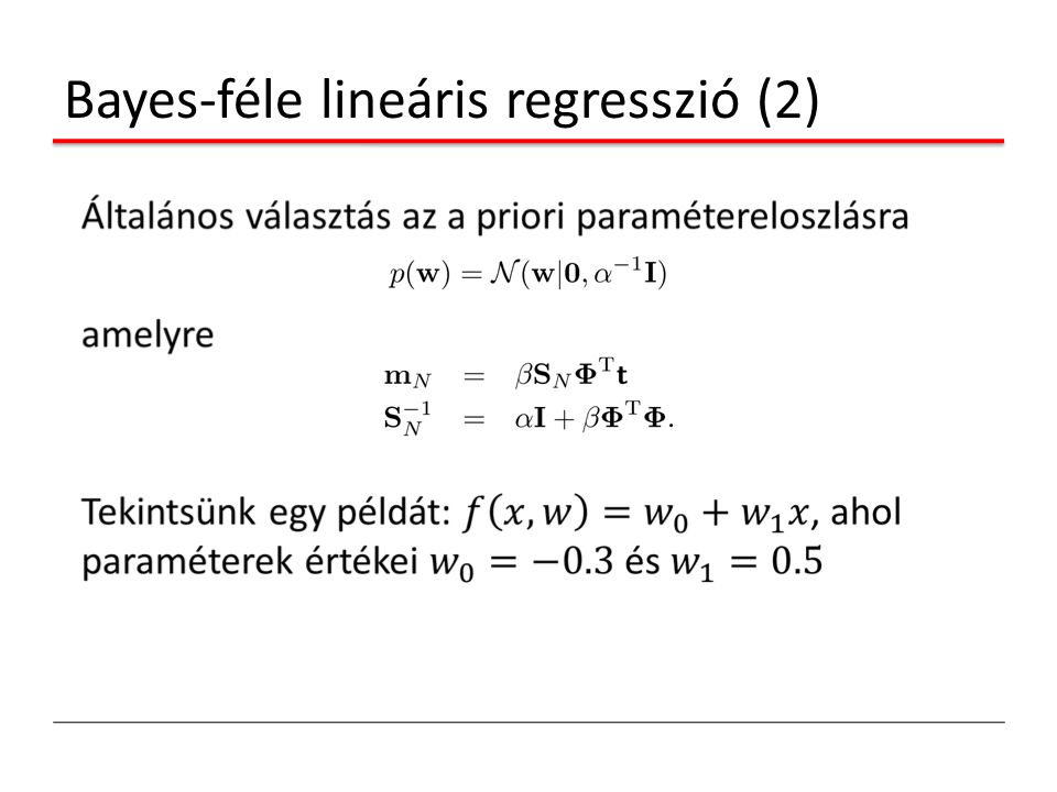 Bayes-féle lineáris regresszió (2)