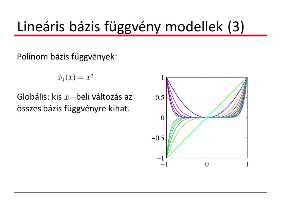 Lineáris bázis függvény modellek (3)
