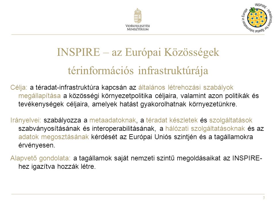 INSPIRE – az Európai Közösségek térinformációs infrastruktúrája