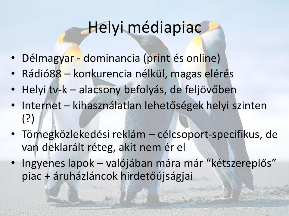 Helyi médiapiac Délmagyar - dominancia (print és online)