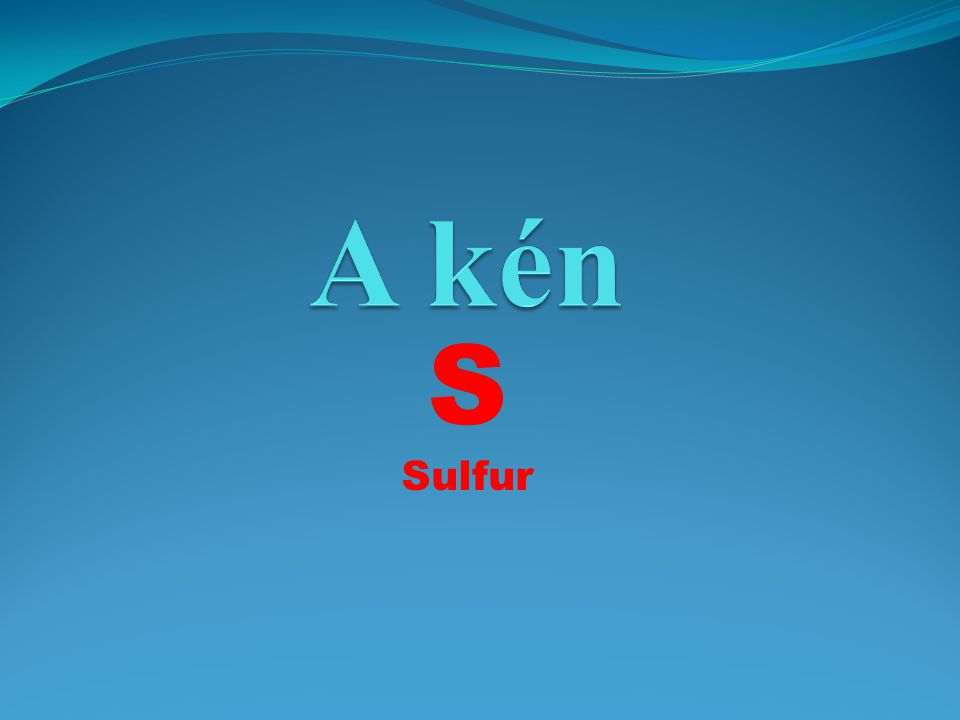 S Sulfur
