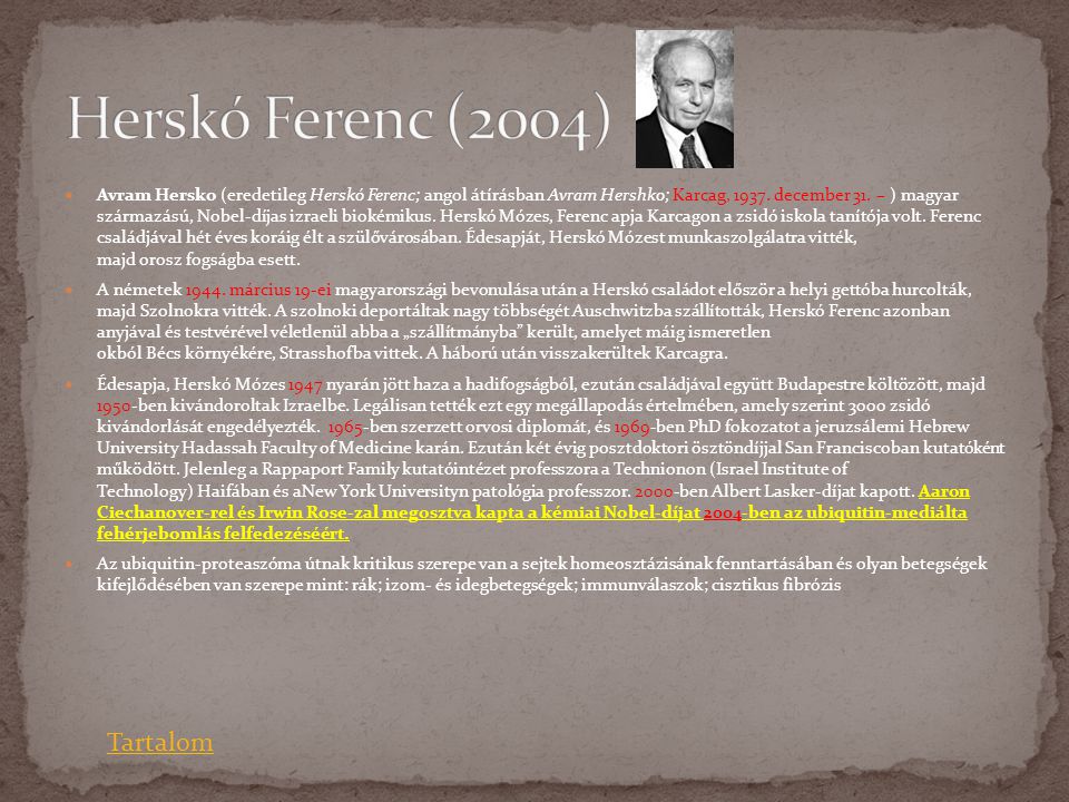 Herskó Ferenc (2004) Tartalom