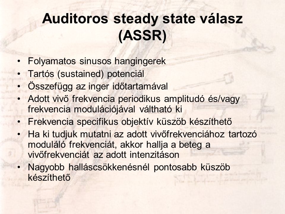 Auditoros steady state válasz (ASSR)