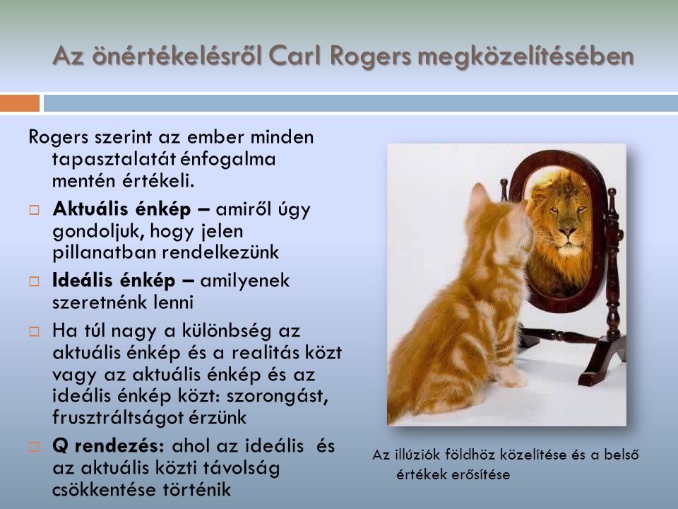 Az önértékelésről Carl Rogers megközelítésében