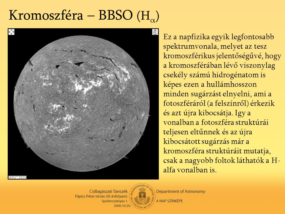 Kromoszféra – BBSO (Hα)
