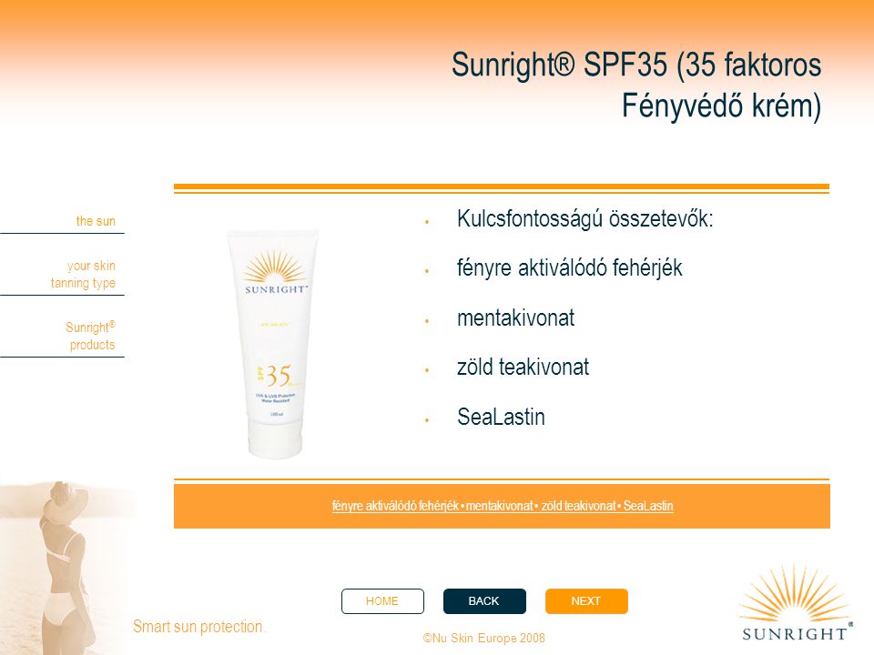 Sunright® SPF35 (35 faktoros Fényvédő krém)